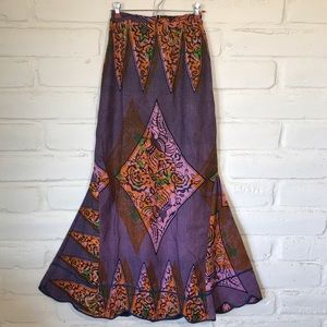 Handmade Tribal Maxi Skirt Ethnic African Batik